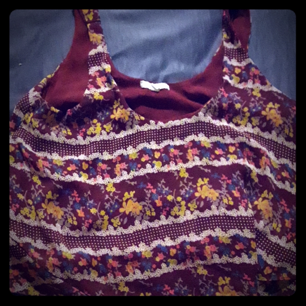 Small maroon Crop Top